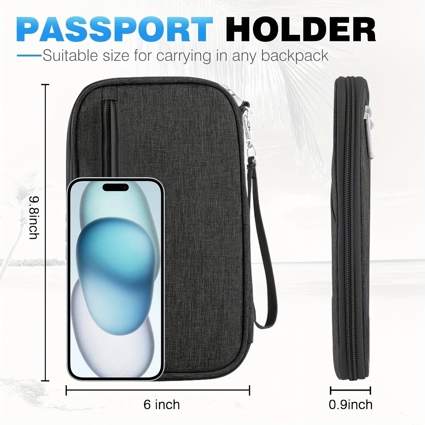 Passport Holder Family RFID Travel Document Organizer for Women Waterproof Passport Wallet Men Portable Case for Cards